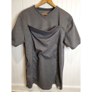 Lalabu Soothe shirt Unisex dad short sleeve baby carrying top grey Medium